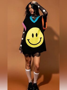 Do What You Want Oversized Sweater Vest Dressed In LALA